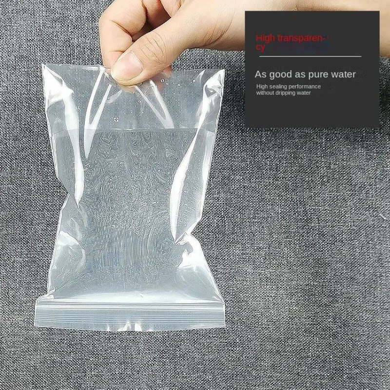 100pcs Transparent Ziplock Bag Large Wholesale Plastic Seal Bag Sealing Small Package Packing Bag