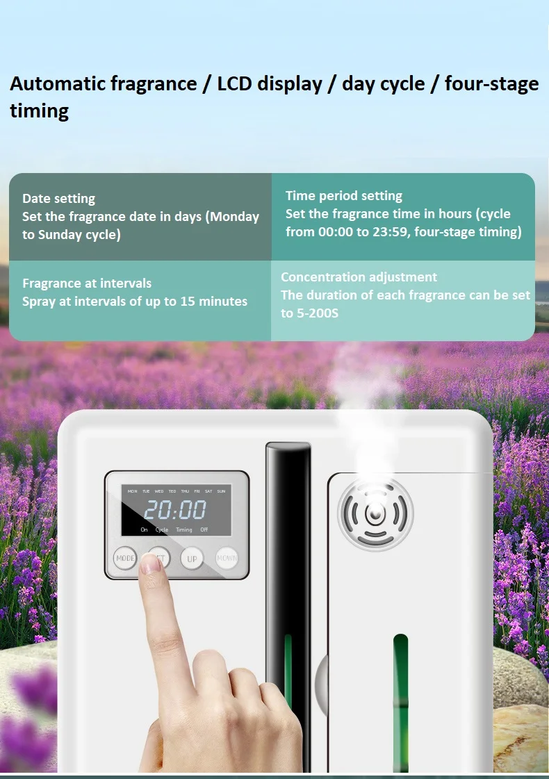 160Ml Mesin Penyebar Aroma Minyak Elektrik dengan Mesin Penyebar Aroma Minyak Esensial Murni Aroma Waktu untuk Rumah Kantor Hotel