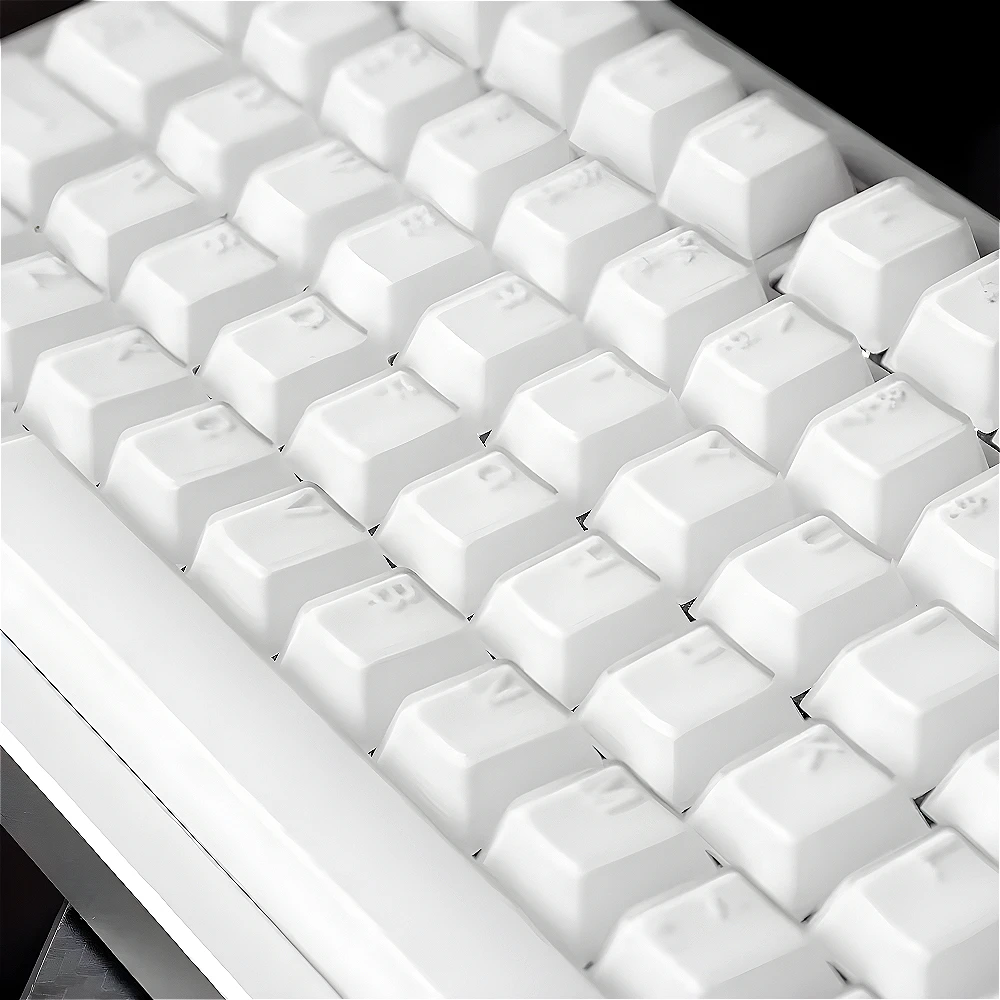 

X-ray Translucent Theme, Keyboard Caps ABS Cherry 114 Keys, White, Keycaps for 21/61/87/104/108 Mechanical Keyboards