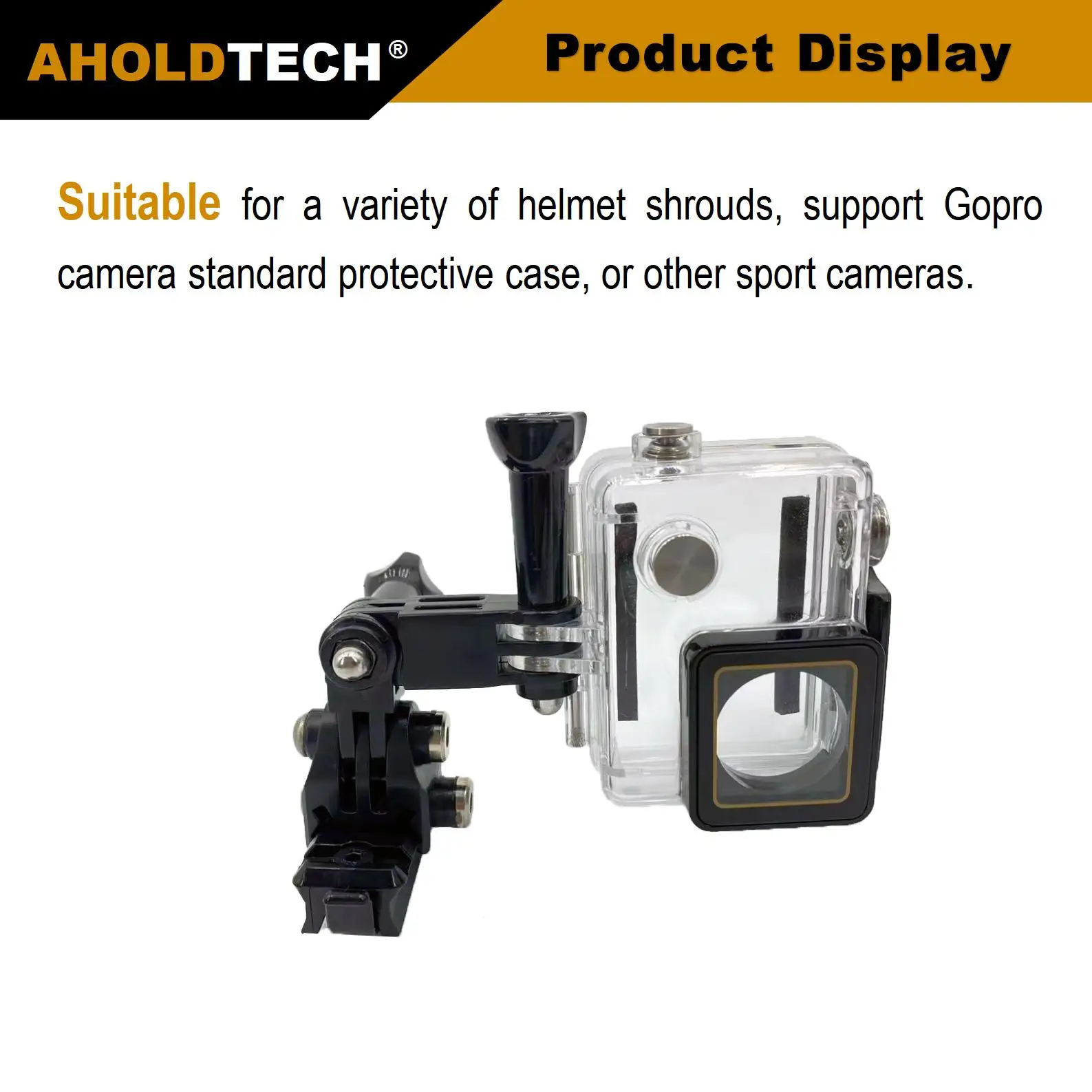 Aholdtech  360multi-Angle adjustment Ballistic Helmet Tacticarails  Connector for Gopro Hero Cameras and Other Sports Cameras