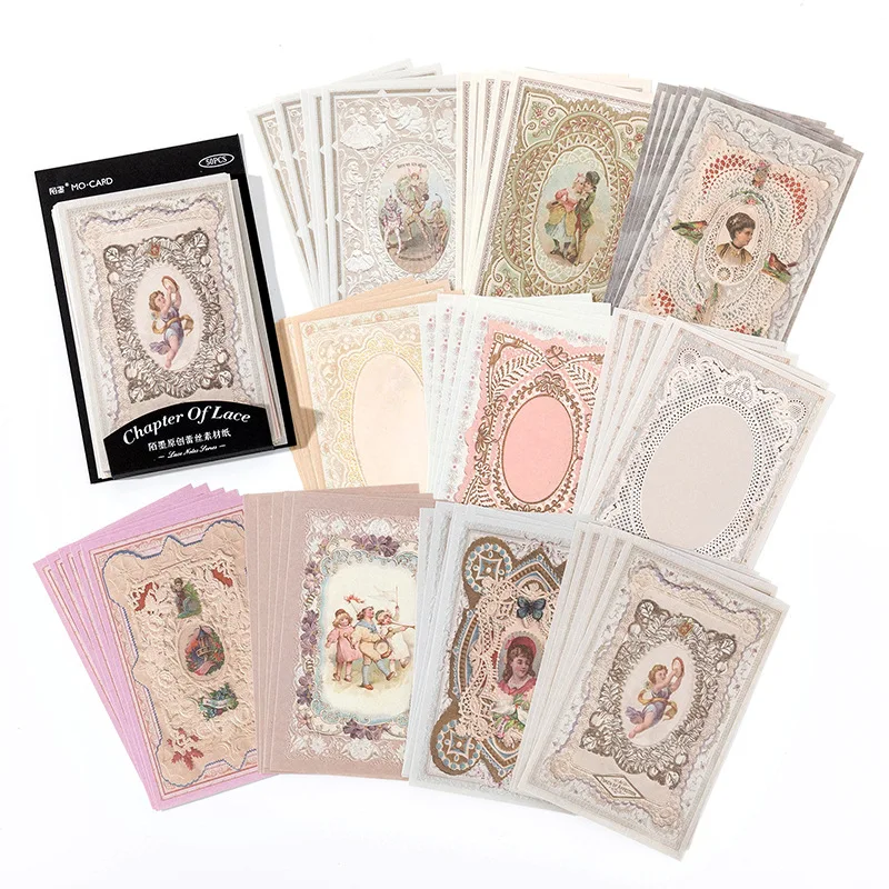 Lace Notes Series Material Paper Material Paper Decoration Scrapbook DIY Diary Decoration Retro Notebook
