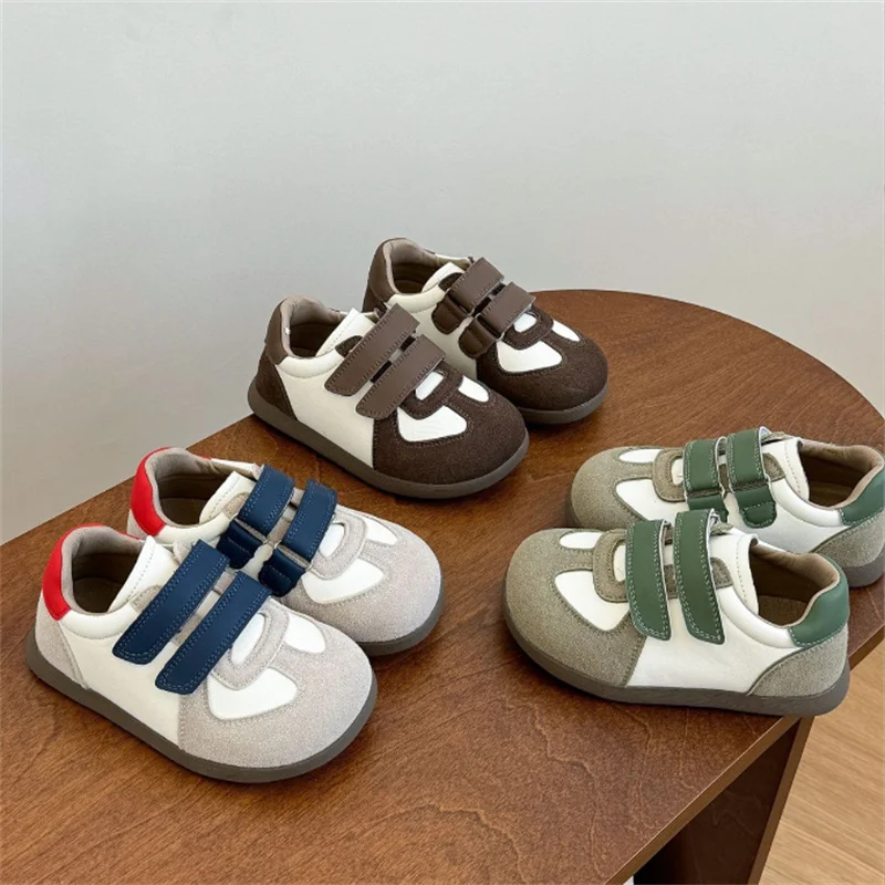 New Spring Children Shoes For Boys Leather Breathable Kids Casual Shoes Non-slip Fashion Toddler Girls Boys Sneakers EU 22-30