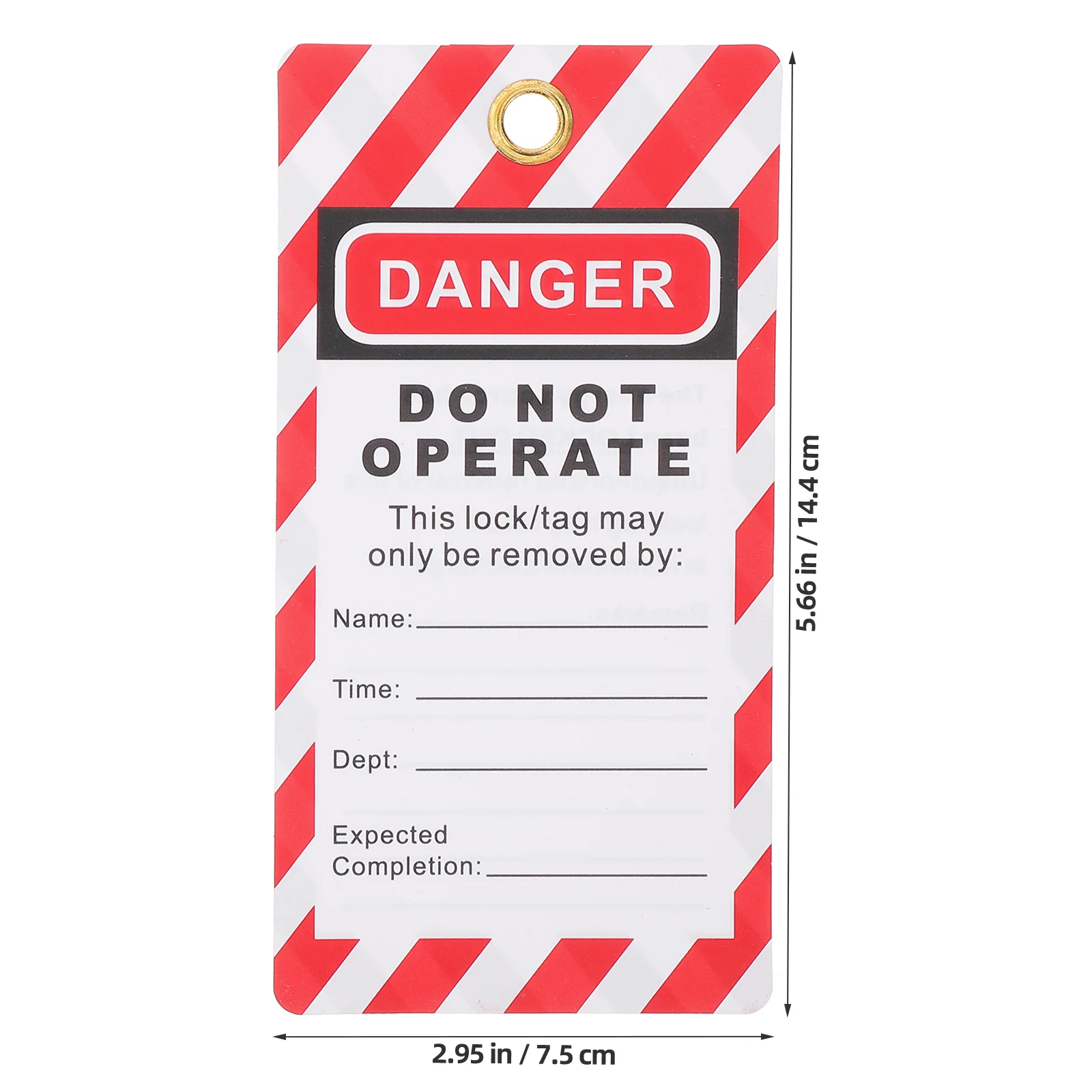 10 Pcs Safety Warning Sign Lockout Tags Listing Equipment Repair Tagout Pvc Danger