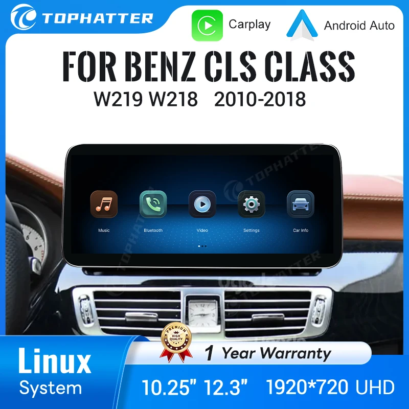 

For Mercedes Benz CLS Class W219 W218 2010-2018 10.25/12.3 Touchscreen Multimedia Player with Bluetooth Music Video Linux System