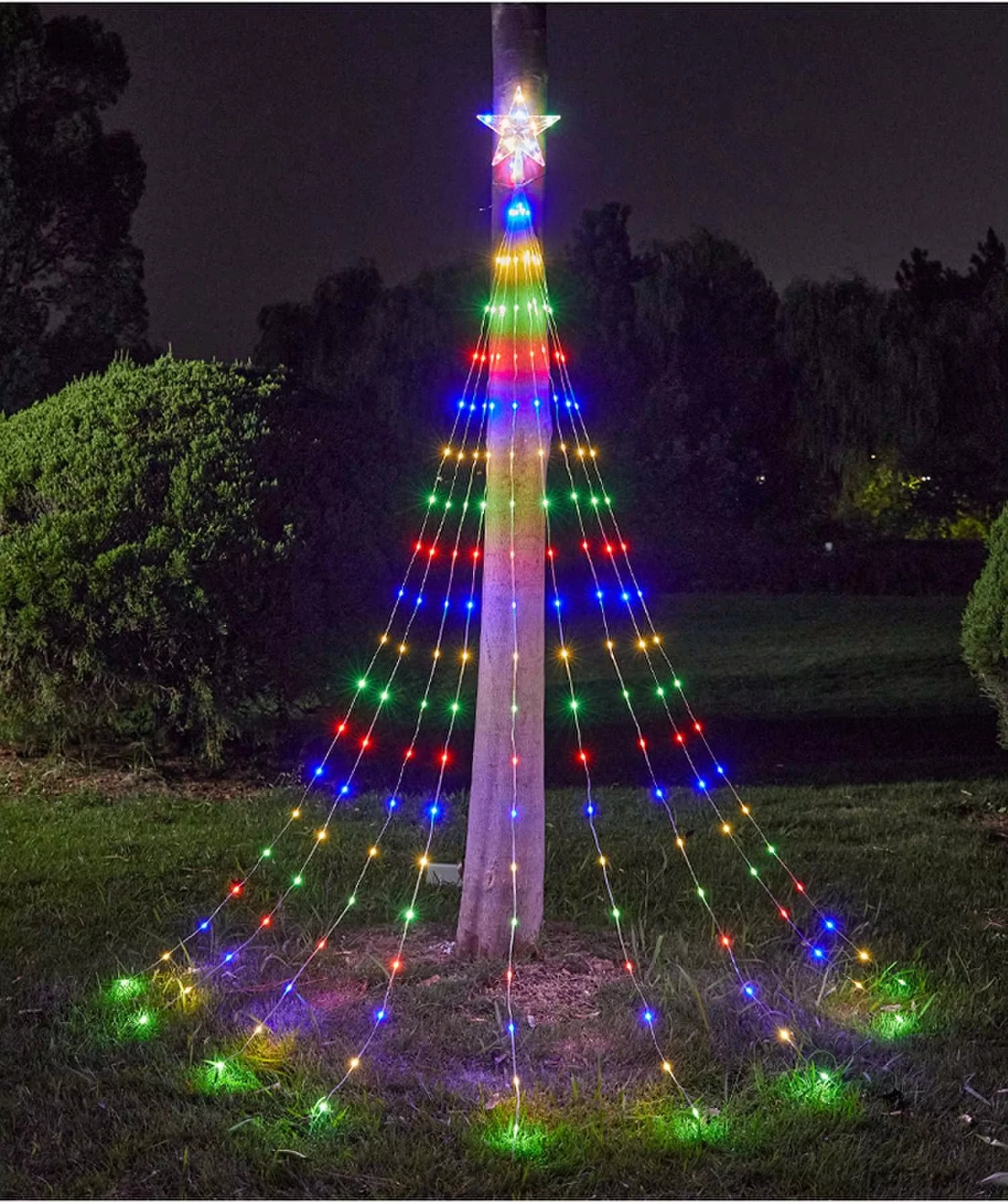 Pentagram Waterproof String Light Christmas Decorations 2M Led Waterfall Tree Fairy Lamp Camping Holiday Lights