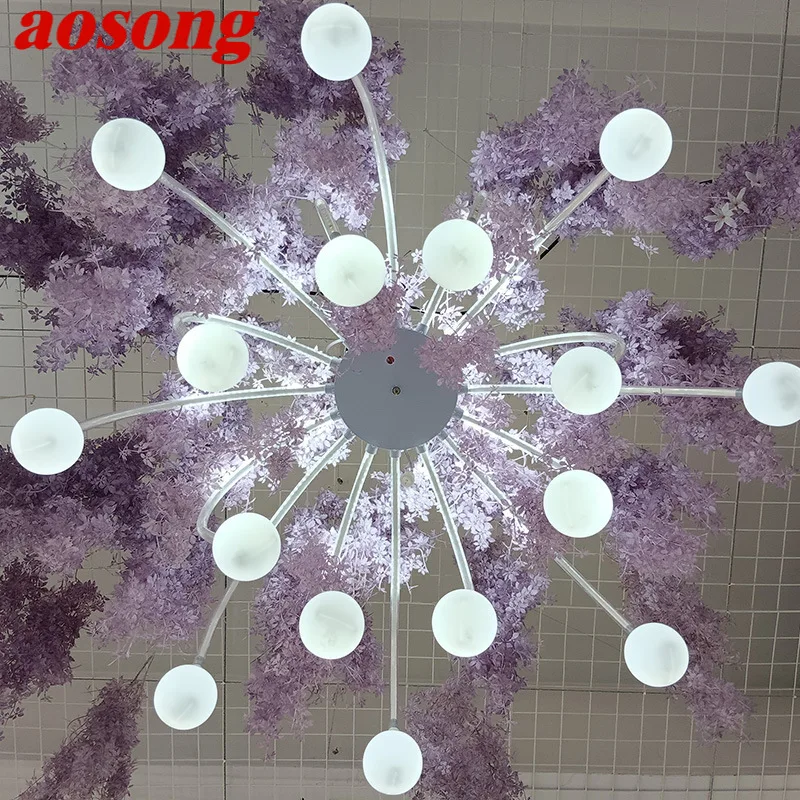 AOSONG Modern Wedding Lamp Festival Lights  Atmosphere Running Water Lamp Fireworks Lamp Road Guidance Ceiling Decoration