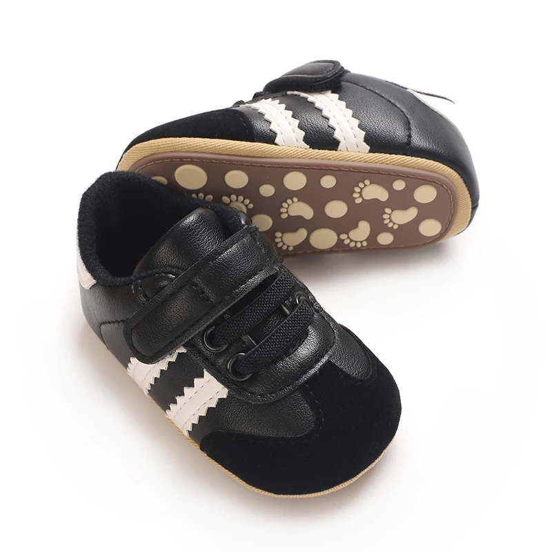 Baby Boys Girls Spring Autumn Shoes 0-1 Year First Walker Fashion Striped Rubber Soles Casual Sports Newborn