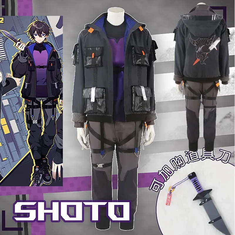 Vtuber Shoto / Shou Cosplay Costume Shxtou 2.0 Halloween Game Women Men Role Play Outfit NIJISANJI Cosplay Costume 30CM Prop