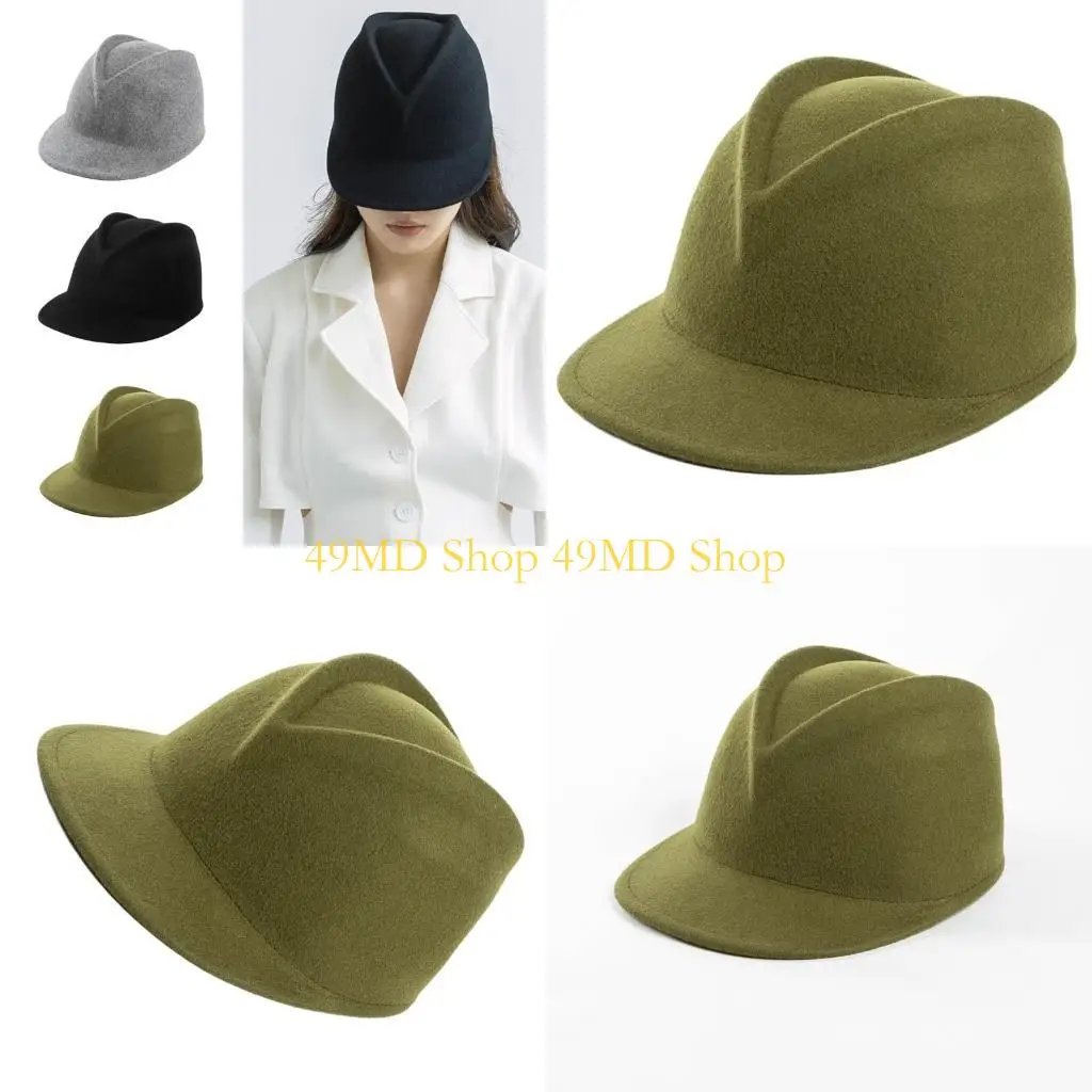 

49MD шерстяная фетровая конная шапка женская элегантная модная шапка теплая удобная шапка для активного отдыха