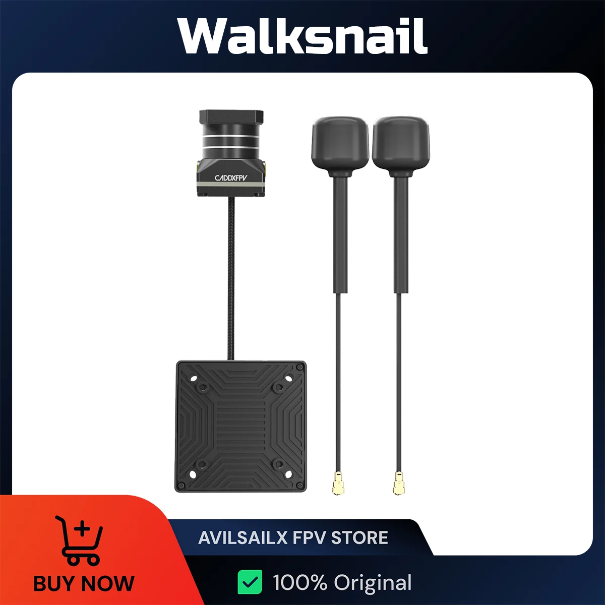 

Комплект Walksnail Moonlight FPV камера 4K, 60 кадров в секунду 160 ° Двойные антенны FOV Starlight EIS 2-6S для радиоуправляемого дрона