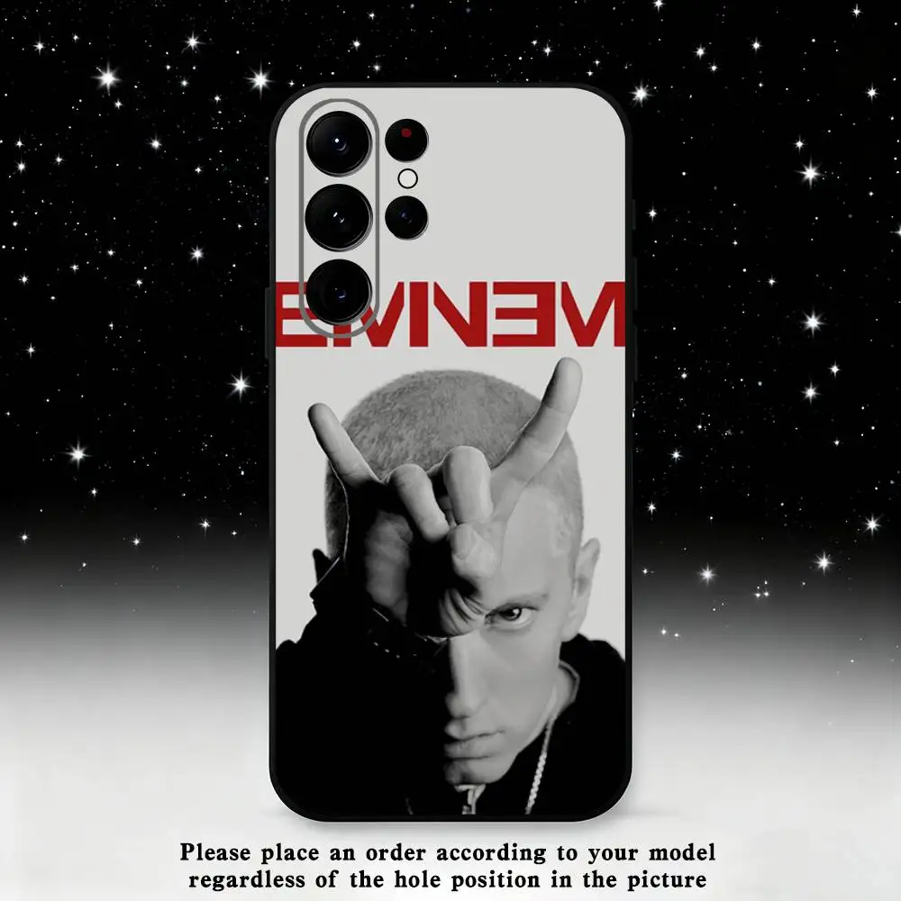 Funda de teléfono Rapper E-Eminem para Samsung S25,S24 Ultra,S20,S30 plus,S22 plus,S23,S30 Ultra 5G, carcasa negra de silicona