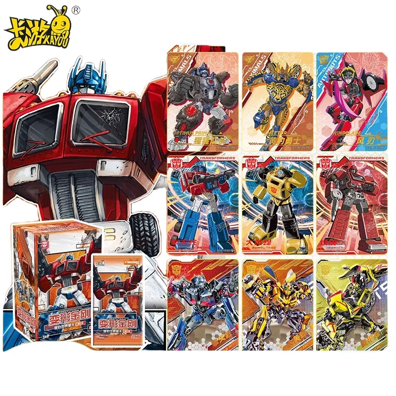 

Kayou Transformers Cards Leader Edition Booster Pack Vol.3 с официальной лицензией карты Optimus Prime, коллекция альбомов, подарок