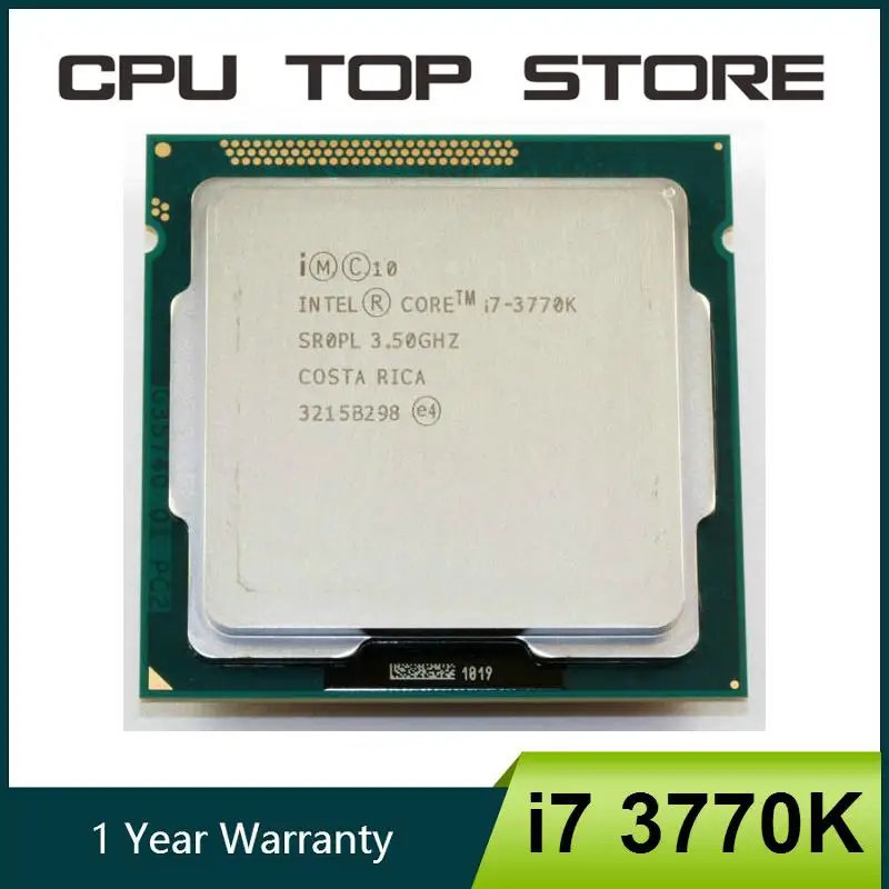 Go! Used Intel i7 3770K Quad Core LGA 1155 3.5GHz 8MB Cache With HD Graphic 4000 TDP 77W Desktop CPU