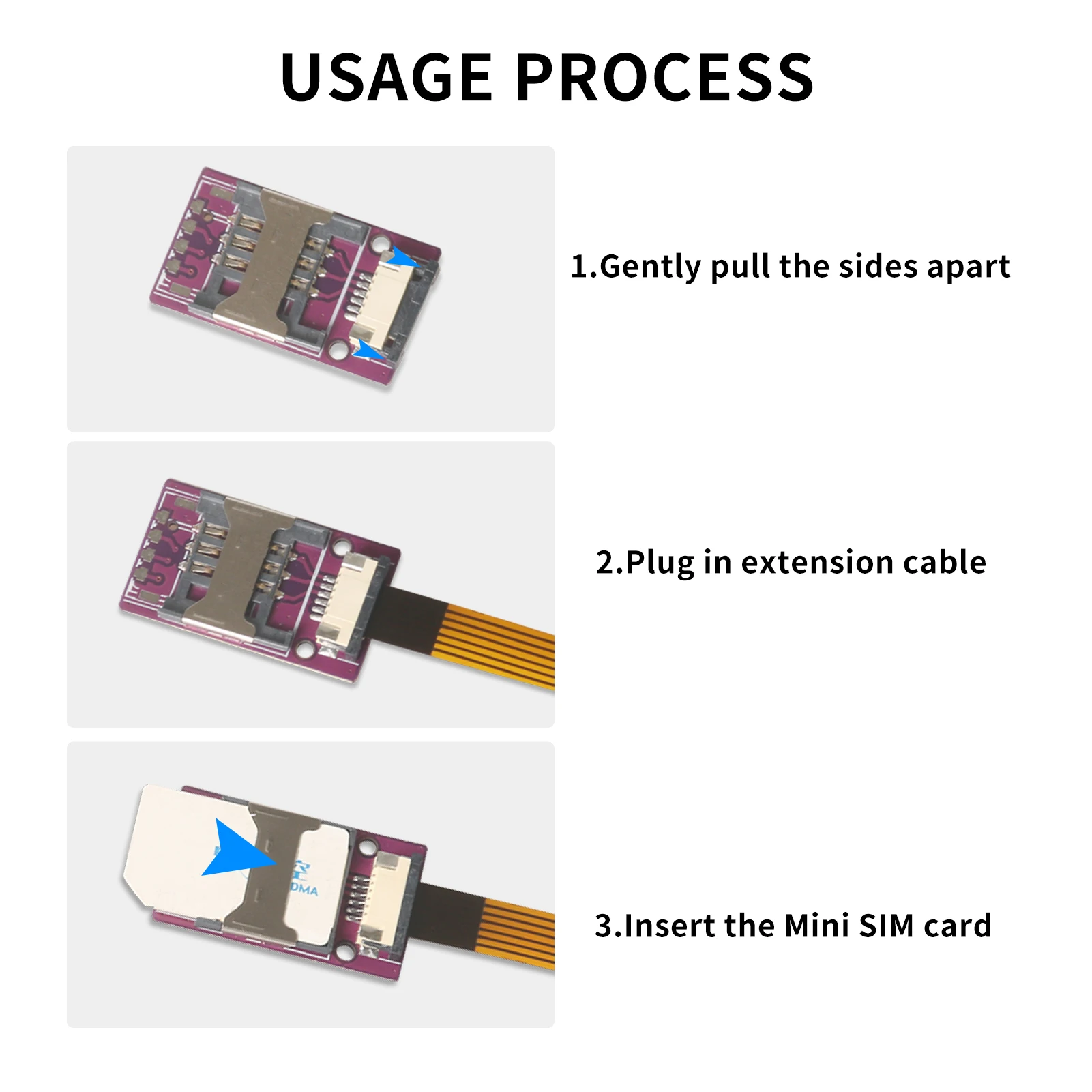 ESIM cable to Mini card adapter adapter plate ESIM lab tested, soldering required For 5*6 mm chips