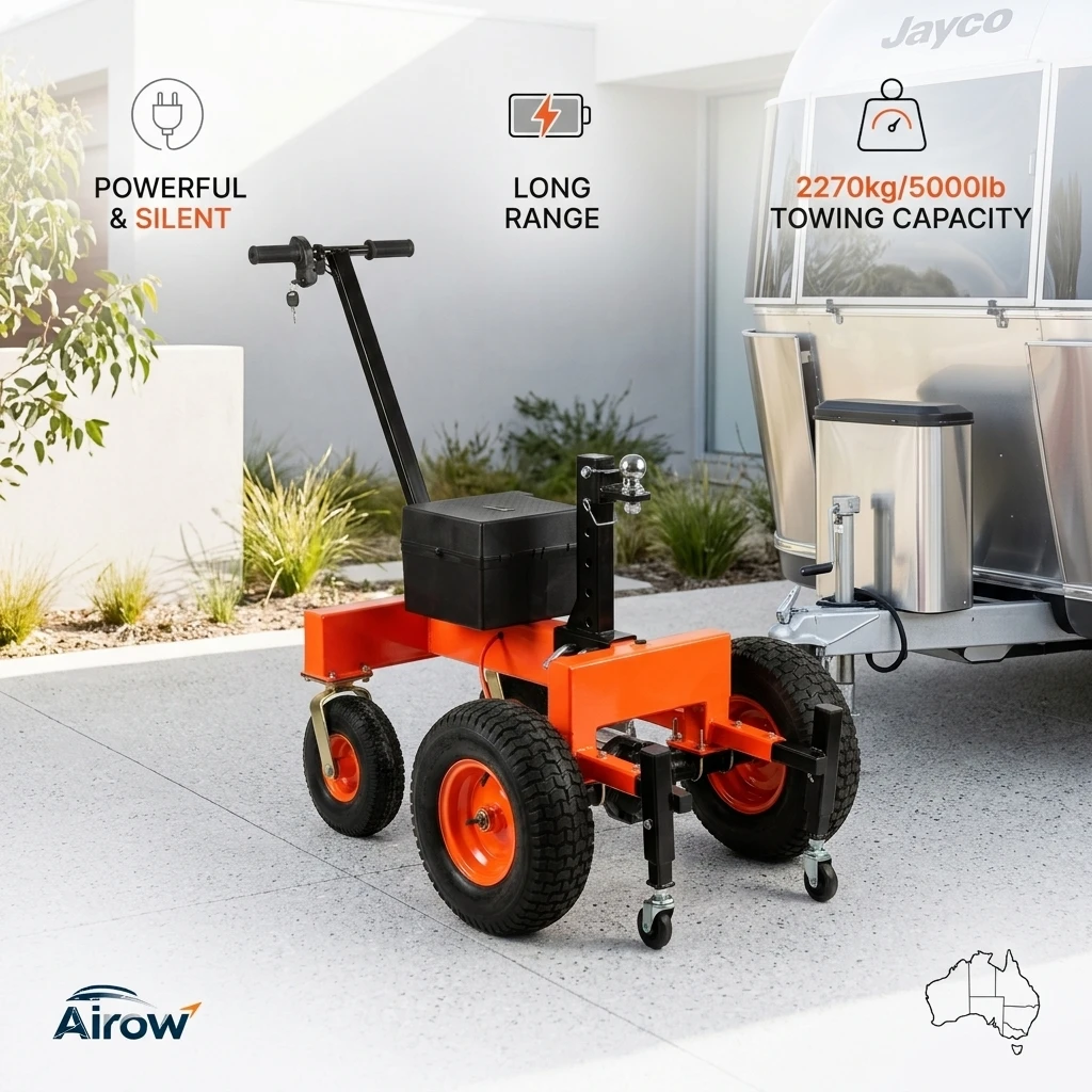 Power Trailer Mover, 3000KG 7000LBS Electric Jockey Wheel, 800W Motorized Tug, Heavy Duty Hitch Tool for Caravan Boat