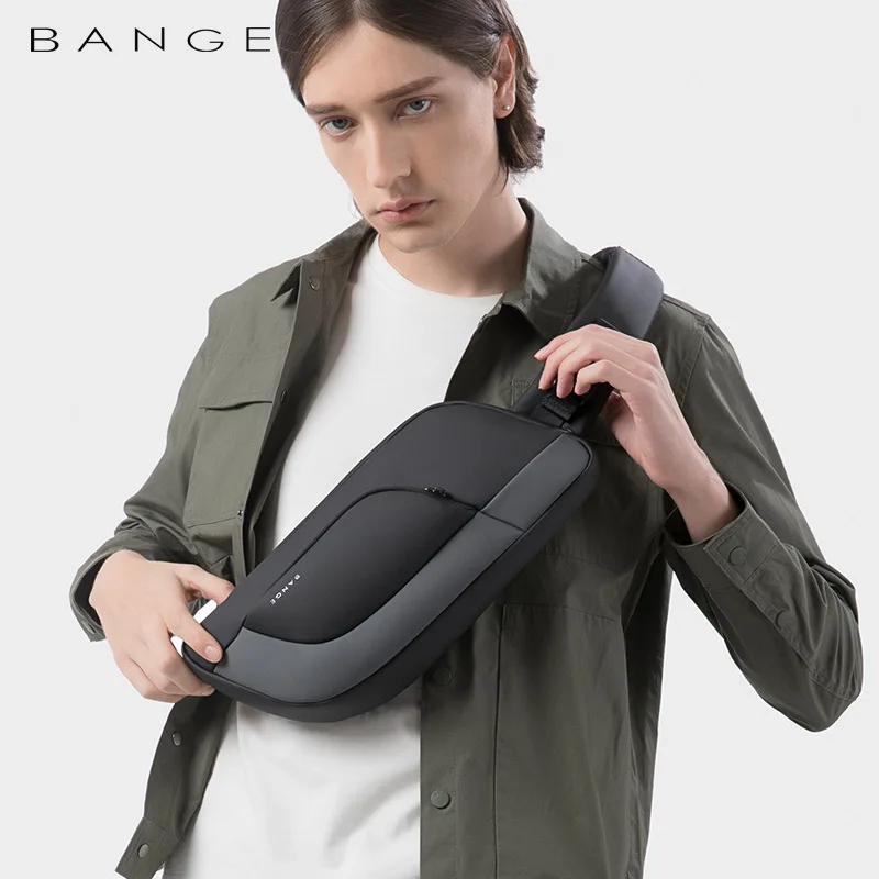 BANGE Chest Bag New Multifunction Crossbody Bag for Men Shoulder Messenger Bags Male Waterproof Short Trip Chest Bag Pack