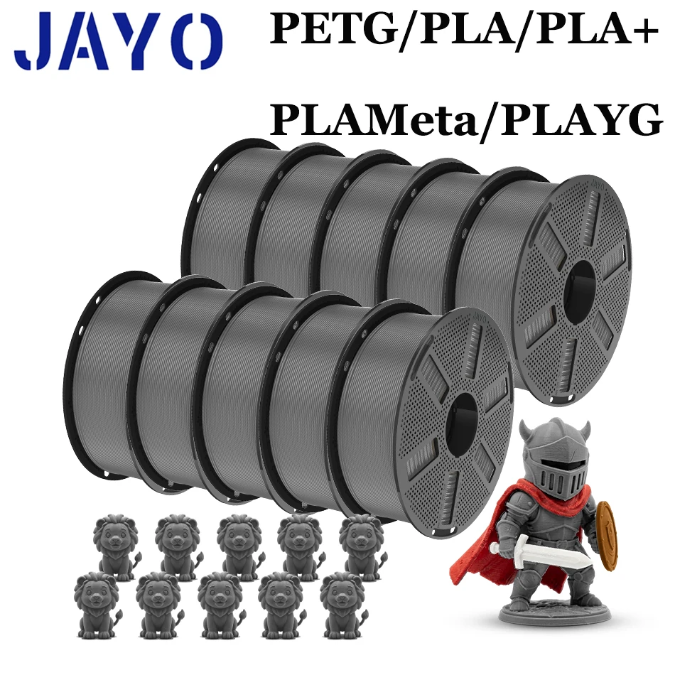 Image of JAYO 10 Rollen PLA / PETG / High Speed Matte PETG/PLA PLUS Filament 1,75mm Blasenfrei Glatt Mehrere Farben Optional für 3D-Druck