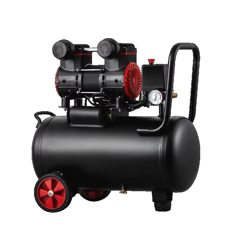 220V 50Hz Portable Piston Air Compressor 8 Bar 24L Oil Free Silent Air Compressor Oil Free