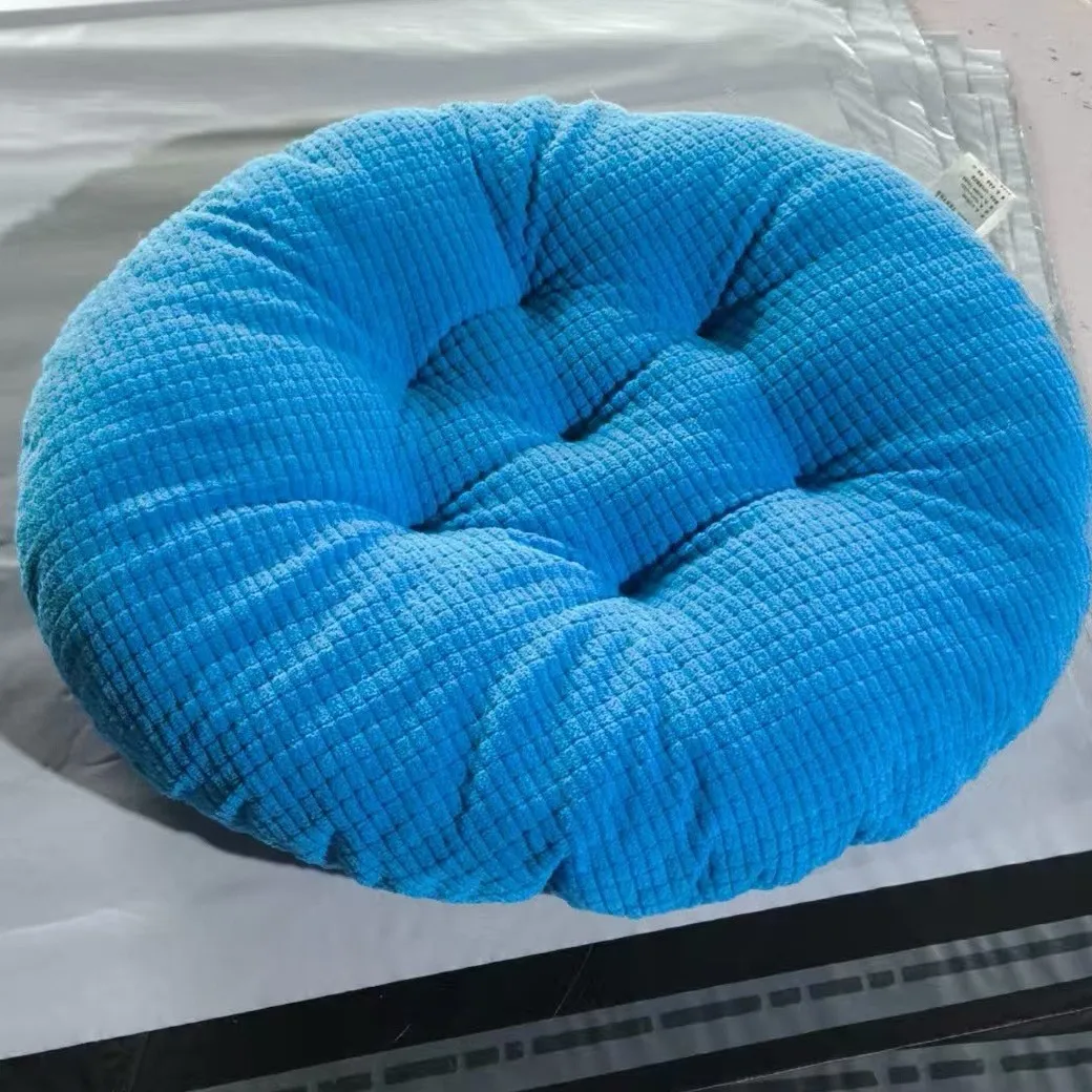 Rundes, dickes Cord-Stuhlkissen – Superweiches Sitzkissen für Schlafzimmer, Erkerfenster, Tatami und Hocker – Dekoration – Detail 5