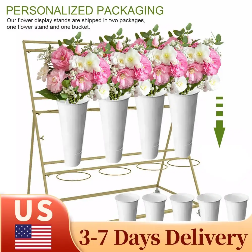 

Набор из 12 белых пластиковых конических подставок-ведер для цветов, большие емкости для растений, для балкона и сада