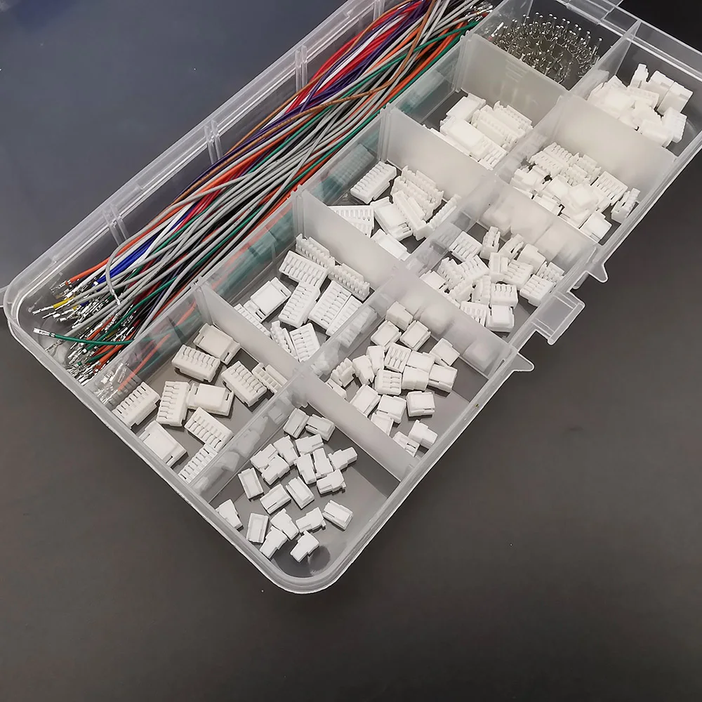 1 Box GH1.25 Connector Kit with 28AWG 15CM Pre-Crimped Cable Wire 2/3/4/5/6/7/8/9/10Pin Housing JST Adapter Cable