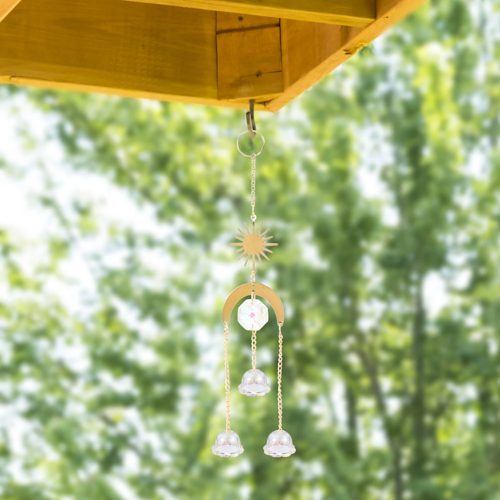 

10pcs Transparent Wind Bell Beads Hollow Acrylic Bright Clear DIY Floral Jewelry Accessories Wind Chime Decor