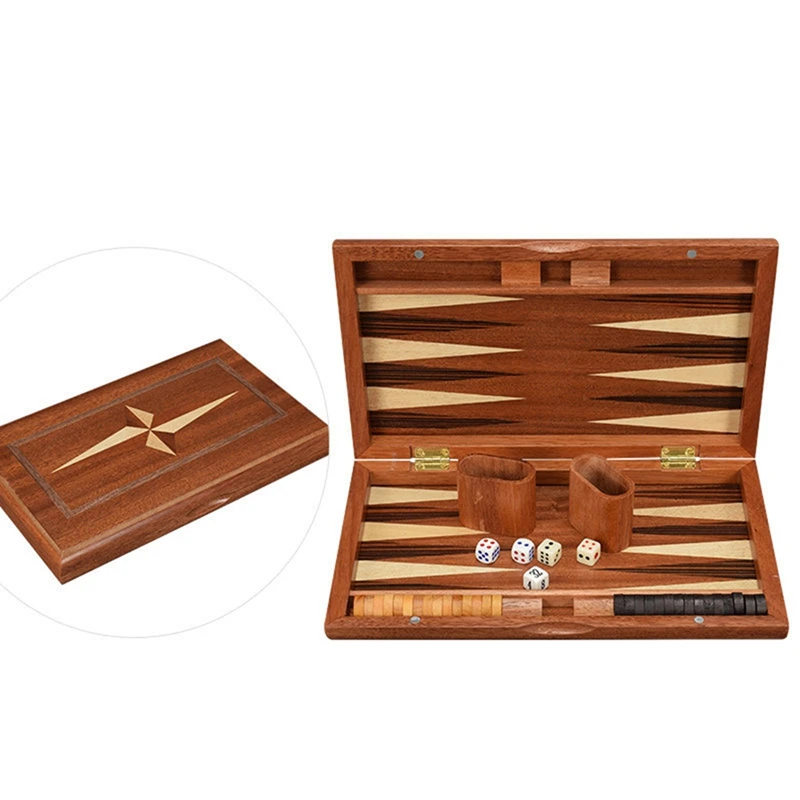 Top!-Backgammon Western Land War Chess Set With Leather Case,Board Game,Travel Strategy Backgammon Game Set For Adults