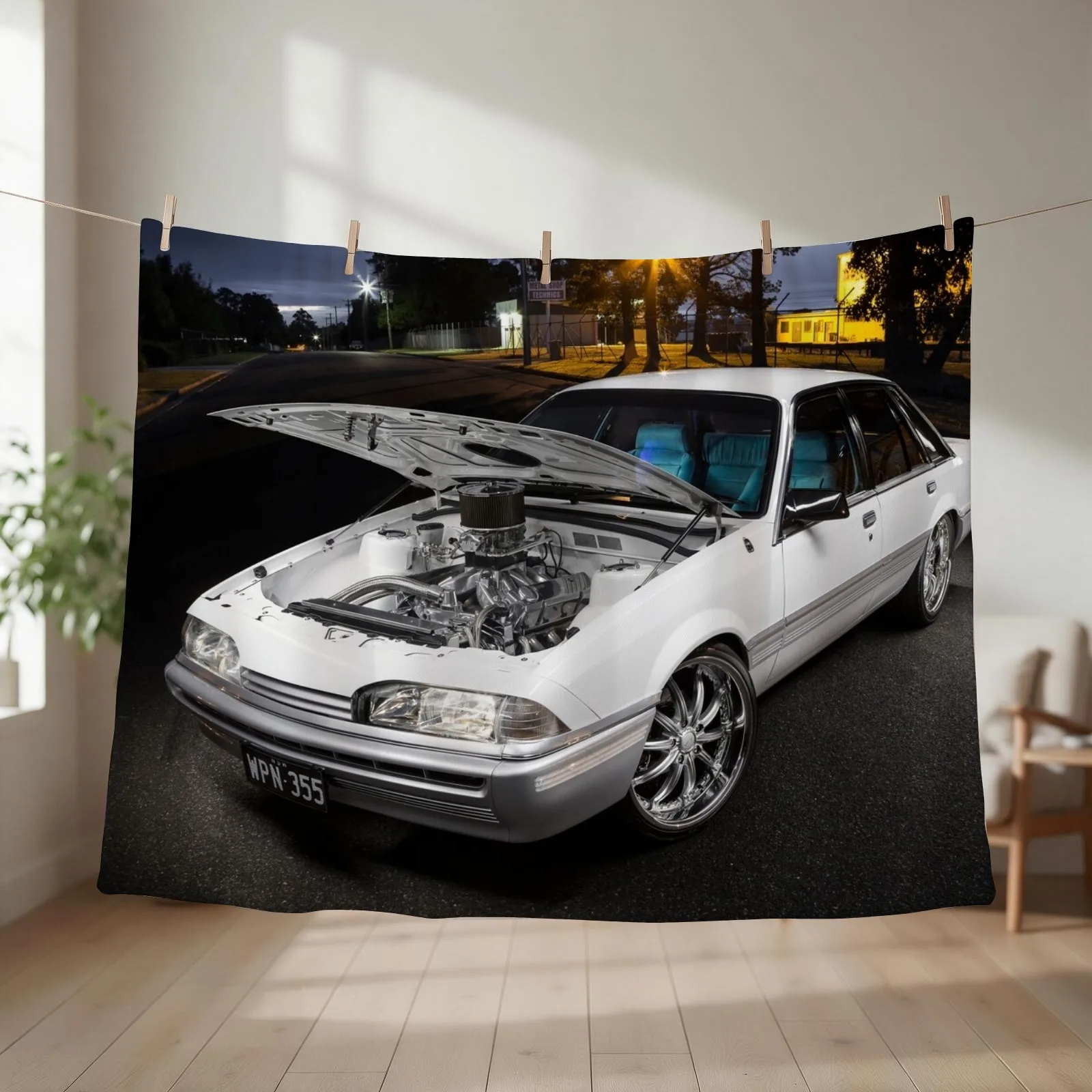 Matt Lomas' Holden VL Commodore Throw Blanket couch cozy soft plush fuzzy picnic outdoor blanket