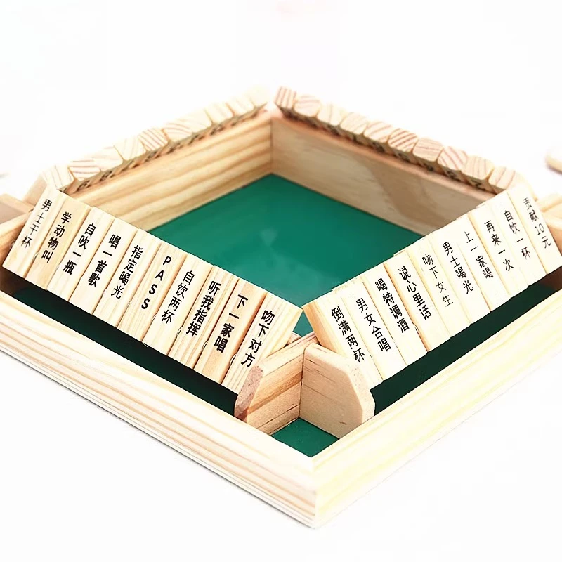 

Wooden waterproof four-sided digital flop, wine order flop drinking props bar party