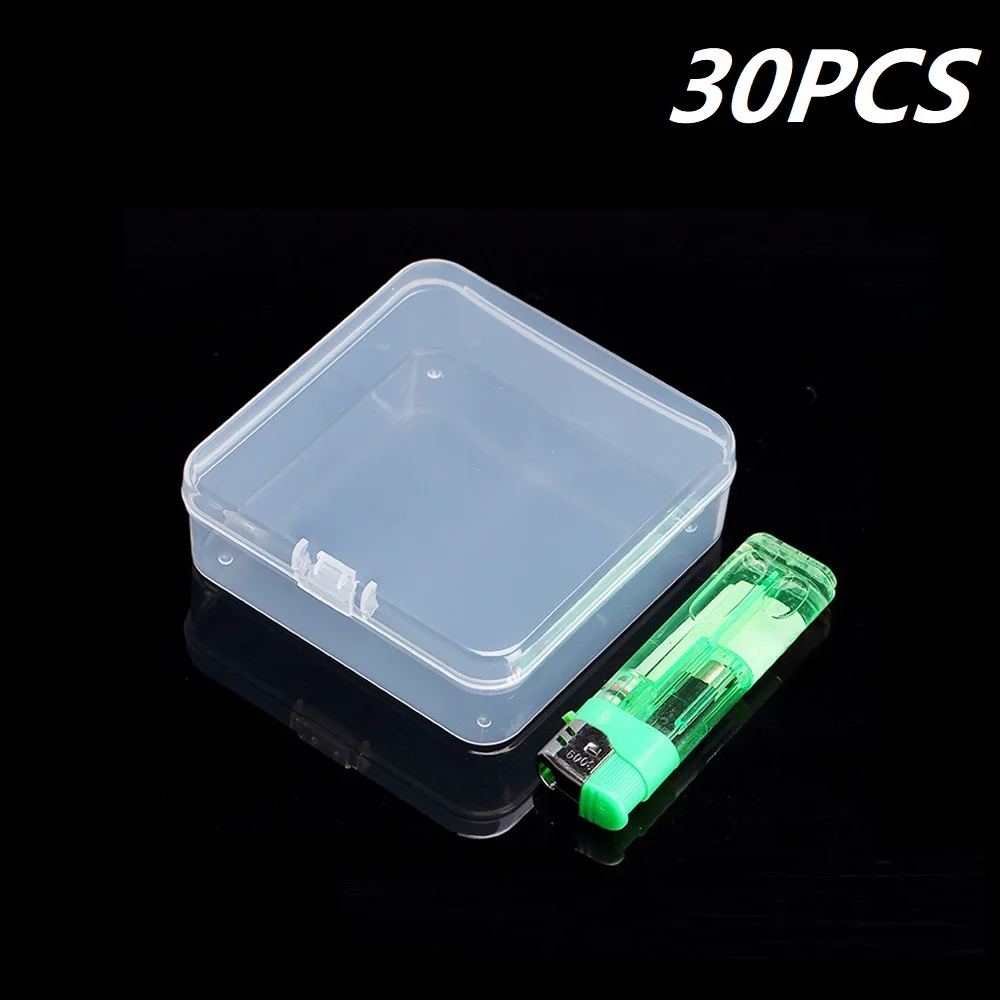 

30pcs, 8.4x8.4x2.8cm Plastic Boxes Dust-Proof Storage Case Translucent Box Packaging Box For Small Items Sorting Storage