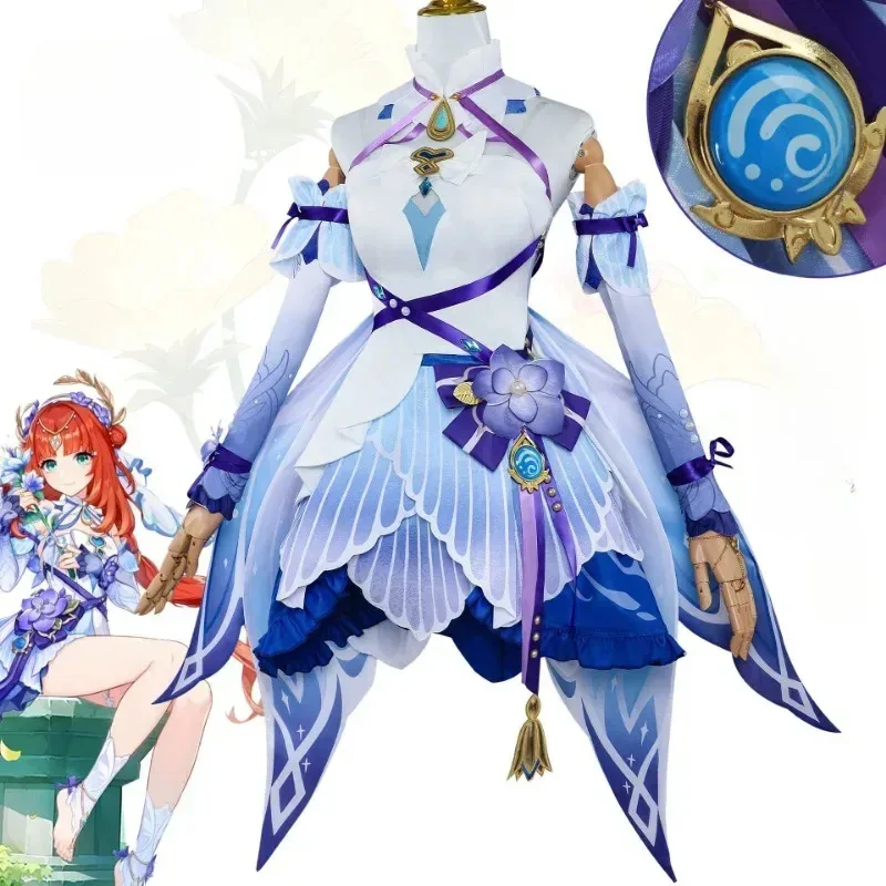 Jogerli Genshin Impact Nilou Suit Cos Breeze of Sabaa 코스프레 의상 가발 할로윈 여성 게임 Anime Clothv;6'h,8;r.