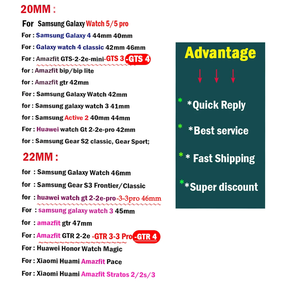 Christmas strap For Samsung Galaxy Watch 4/5 pro/classic/Active 2/44mm 20mm/22mm Bracelet huawei/Amazfit GTR-GTS-4-2e-3-Pro Band