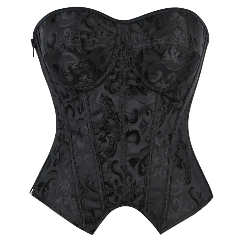 

Mujer Corset Bone Clothing Steel Boned Sexy Court Corset Laced Waist Cincher Vintage Shapewear Abdominal Belt Tight Binding