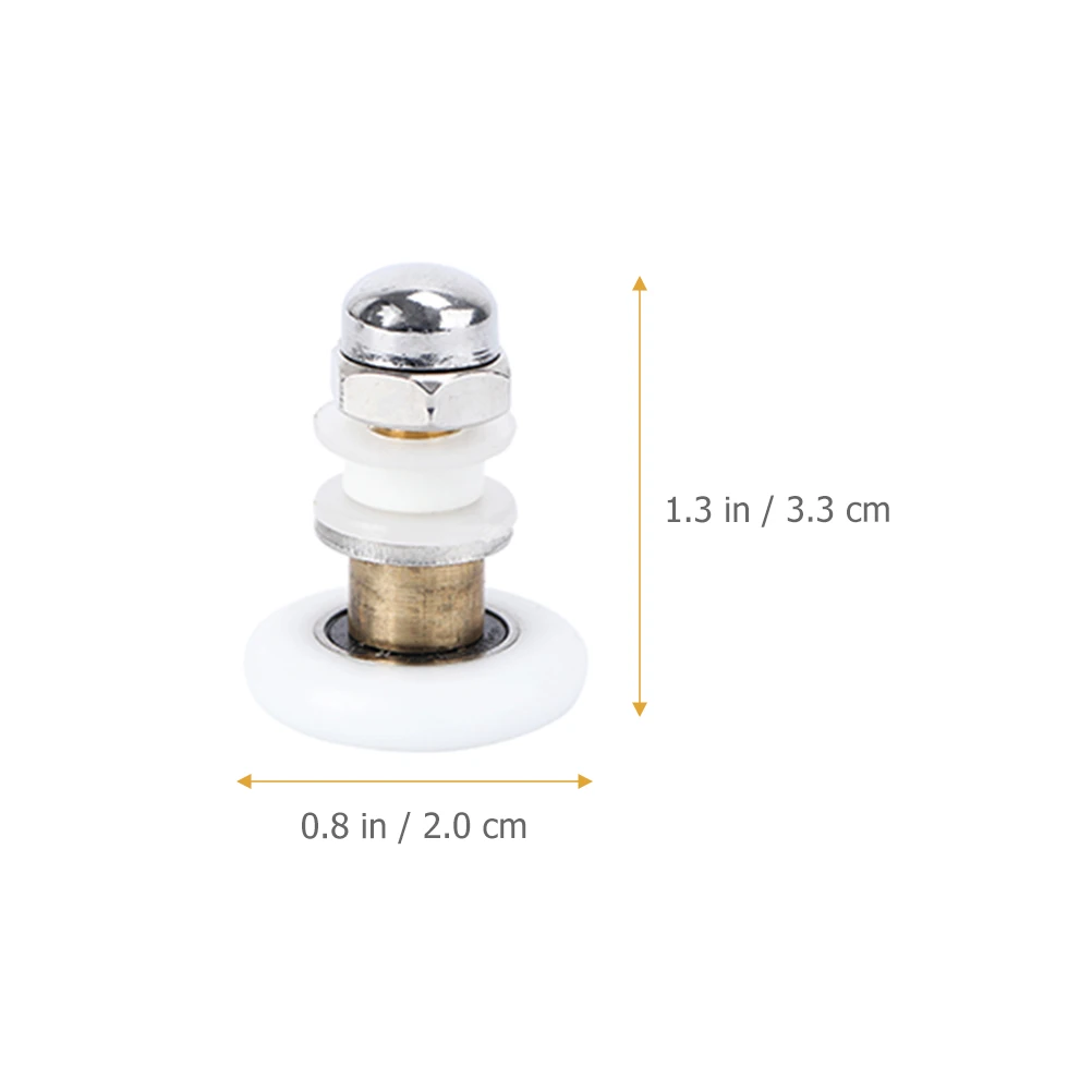 

4 Pcs Glass Sliding Door Pulley Bathroom Pulleys Shower Runner Wheels Runners Accessories for Bathtub Nylon with Grooves Travel
