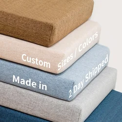 Custom Bench Cushions Chair Seat Sofa Pillow Bay Window Cushion Indoor Outdoor Cushions for Garden Bench Seat Swing Backseat