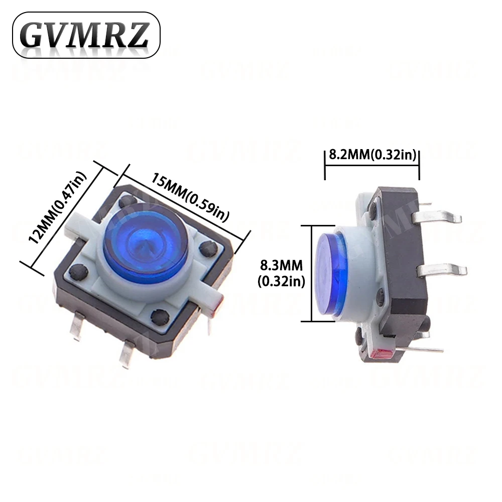 5 قطعة 12X12X7.3 اللمس مفتاح بـزر دفع لحظة اللباقة LED 5 اللون 12X12X7.3 مللي متر 12*12*7.3 مللي متر #6