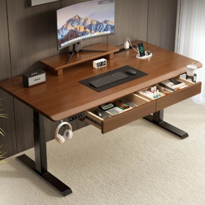Tiroir de bureau en bois massif, organisateur coulissant, boîte de rangement cachée sous le bureau, rangement divers pour Documents