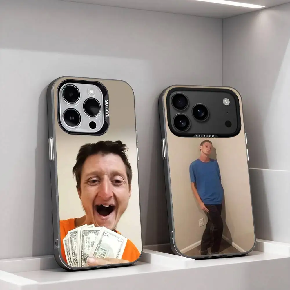 Funda de Teléfono con Meme de Daniel Larson para iPhone 17, 16, 15, 14, 13, 12, 11, Pro, XS, Max, Plus, Mini, SE4, IMD Negro Mate