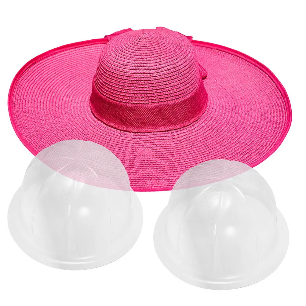 20Pcs Baseball Cap Rack Transparent Short Brim Hat Holder Anti Deformation Clear Display Organizer Cap Storage