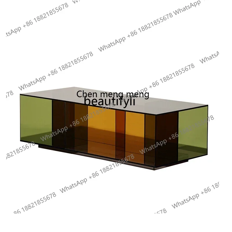 M178 Nordic Living Room Acrylic Tea Table Designer New Rectangular Storage Small TableA