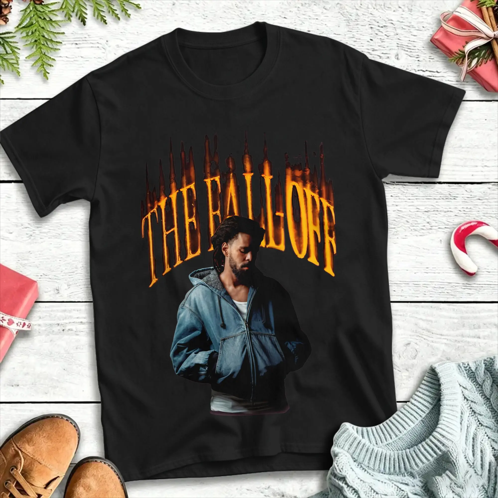 J Cole The Fall Off World Tour T-Shirt  Harajuku T-Shirts Short-Sleeved Y2K Retro Tshirt Beach Cotton Oversized Top Tees