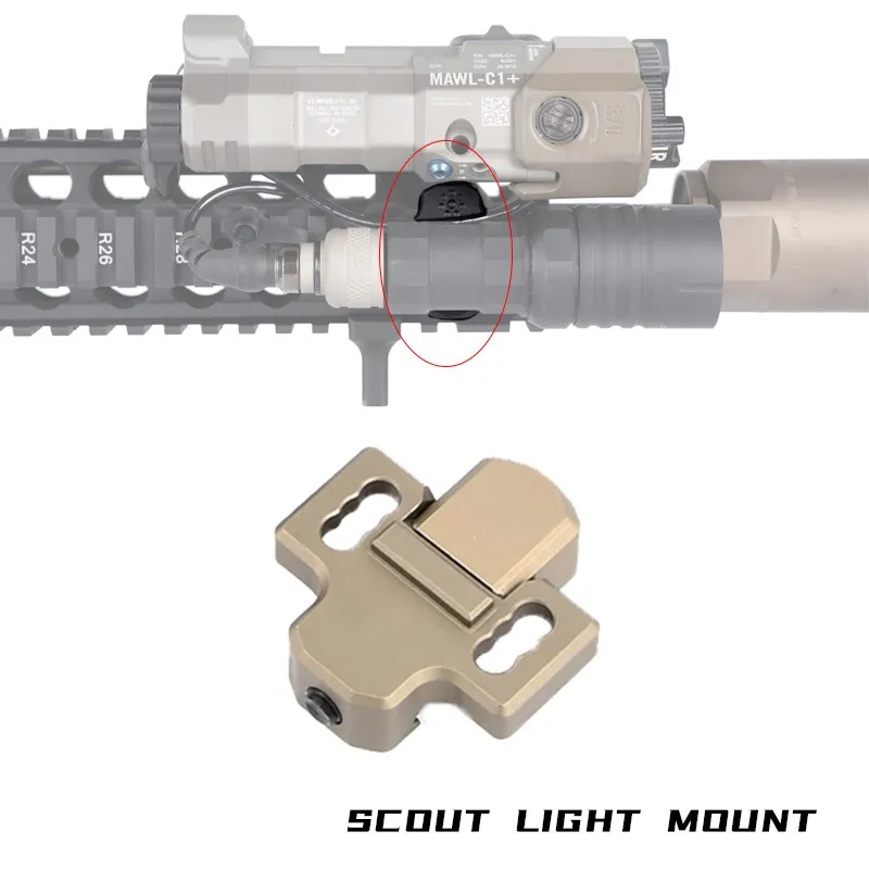 Tactical M300 M600 Flashlight Base MLOK KEYMOD ARISA 20mm Picatinny Rail Weapon Light Side Mounting Bracket Hunting Accessories