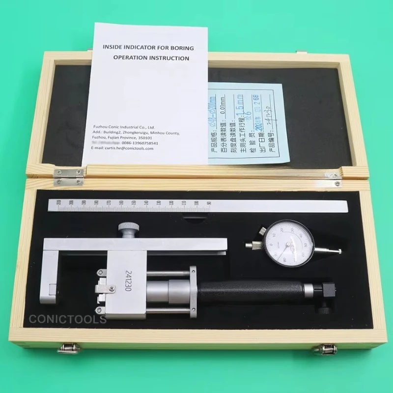 Special hole dial meter for wire boring machine