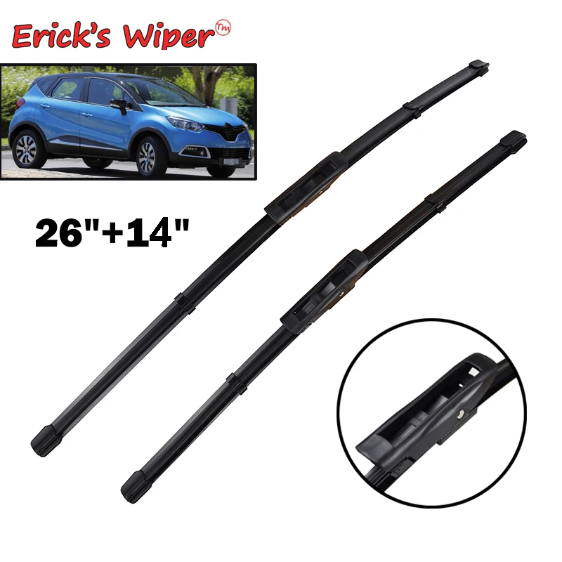 Erick\'s Wiper LHD Front Wiper Blades For Renault Captur Kaptur 2013 - 2016 Windshield Windscreen Window Rain Brushes 26\