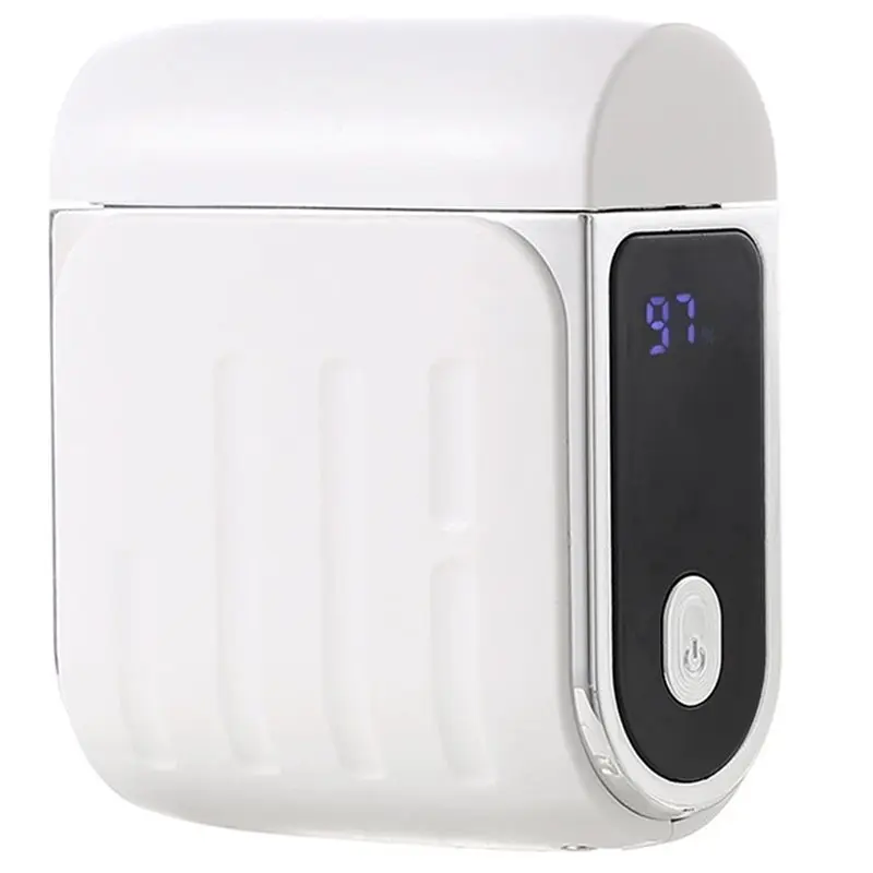ABVT-LED Light Nail Clipper, Electric Automatic Nail Trimmer With Digital Display, 3 Speed Settings, USB Rechargeable