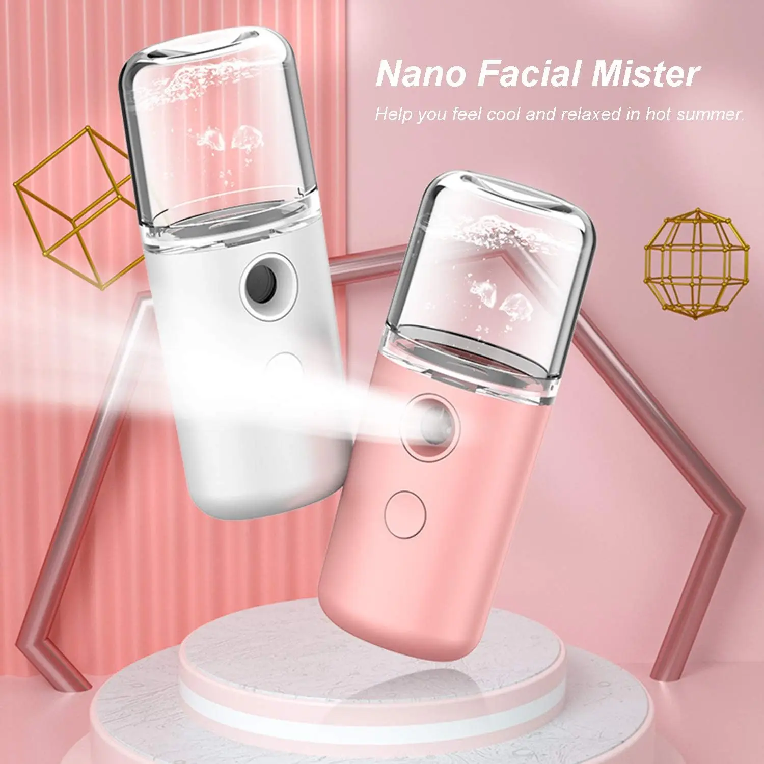 Mini vaporizador Facial, Humidificador Facial y Nano mister,30ML, carga USB para el cuidado de la piel y el cuidado Facial, hidratante, dispositivos de belleza de uso doméstico