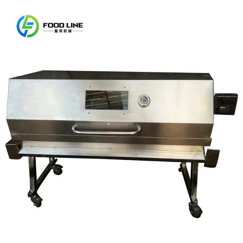 Customized size Large stainless steel gas grill grill spitting grill with gas burner