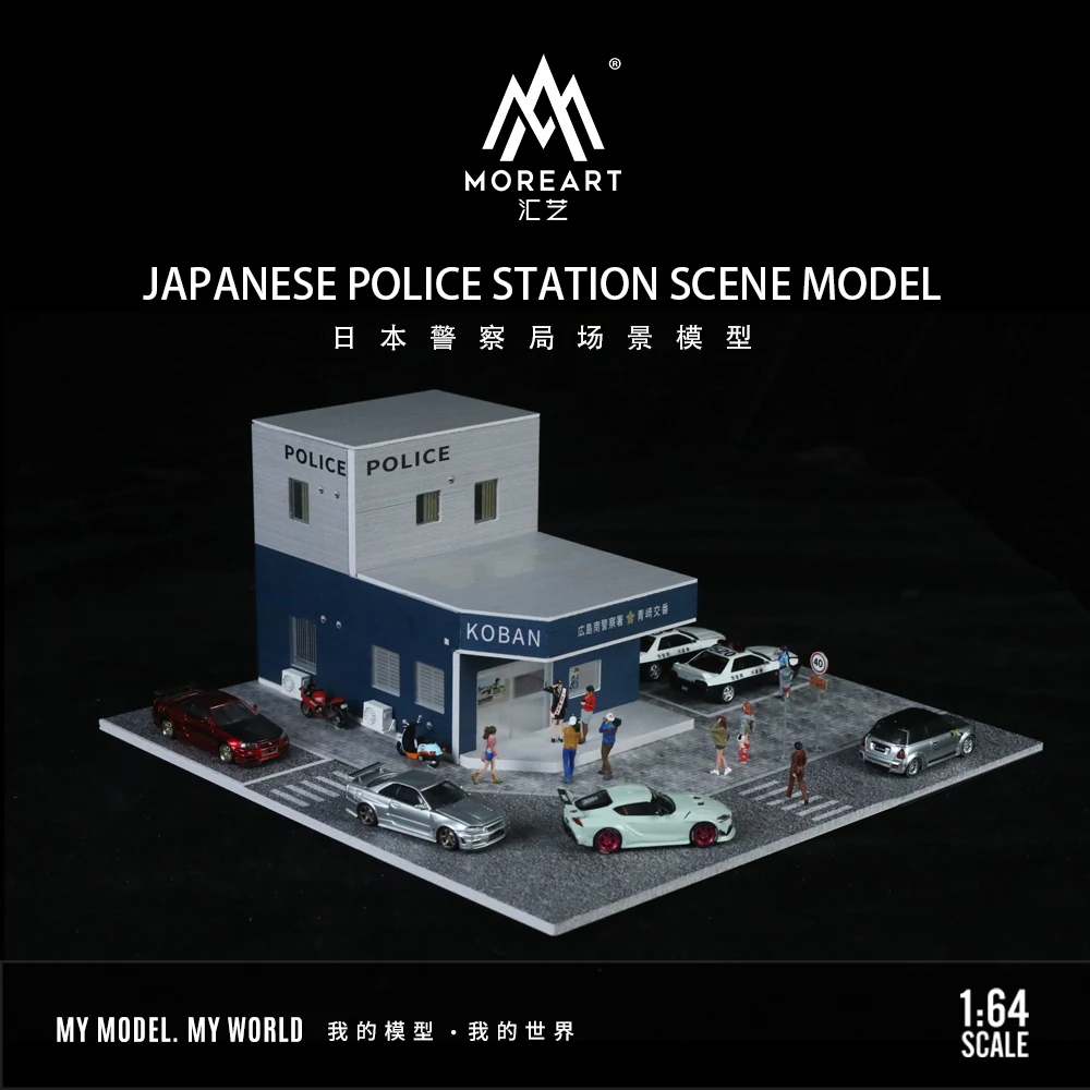 

MoreArt&TimeMicro 1:64 Japanese Police Station Light Version scene