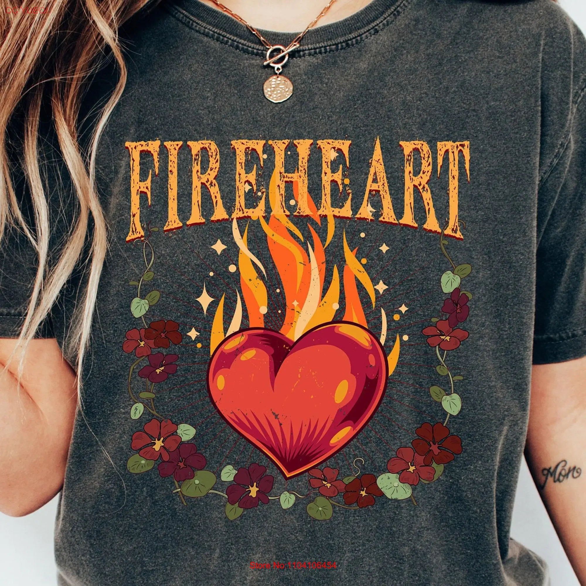 Fire HearT T Shirt To Whatever End Throne of Glass Comfort Retro You Do Not Yield Trendy long or short sleeves