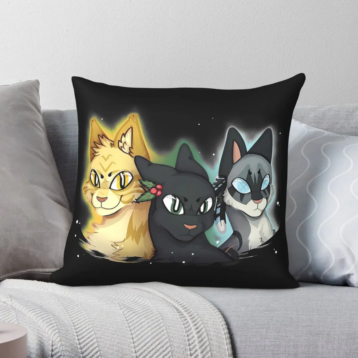 Warriors Power Of Three Pillowcase Polyester Linen Velvet Creative Zip Decor Throw Pillow Case Bed Cushion Cover 18
